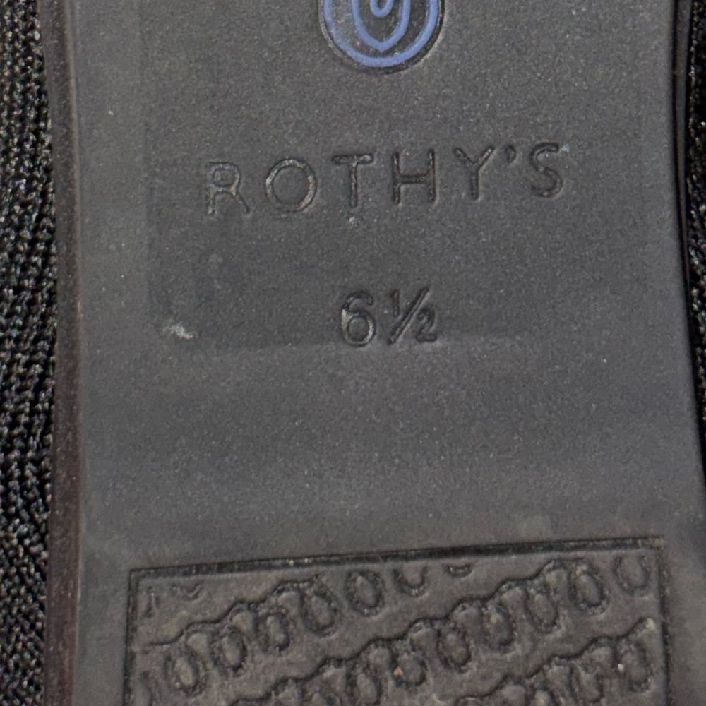 Rothy's Black Flats with Blue Trim - Picture 12 of 12